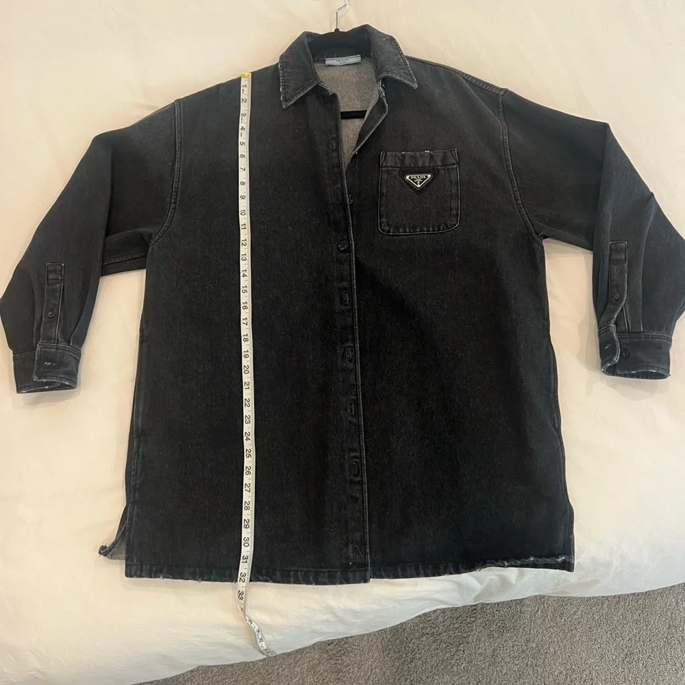 Prada Black Lightweight Shirt Jacket - Picture 8 of 10